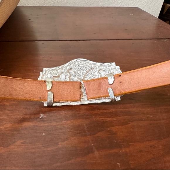 Old Stone cowboy hat straw tan western gold silver band 100x - Picture 2 of 12